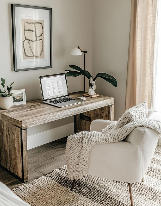Installed office workspace by B’s Installation Inc